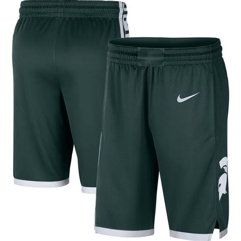 nike michigan state spartans replica basketball shorts green|Michigan State Men's Nike College Basketball Replica Shorts.